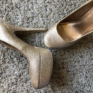ALDO Gold Sparkle Heels